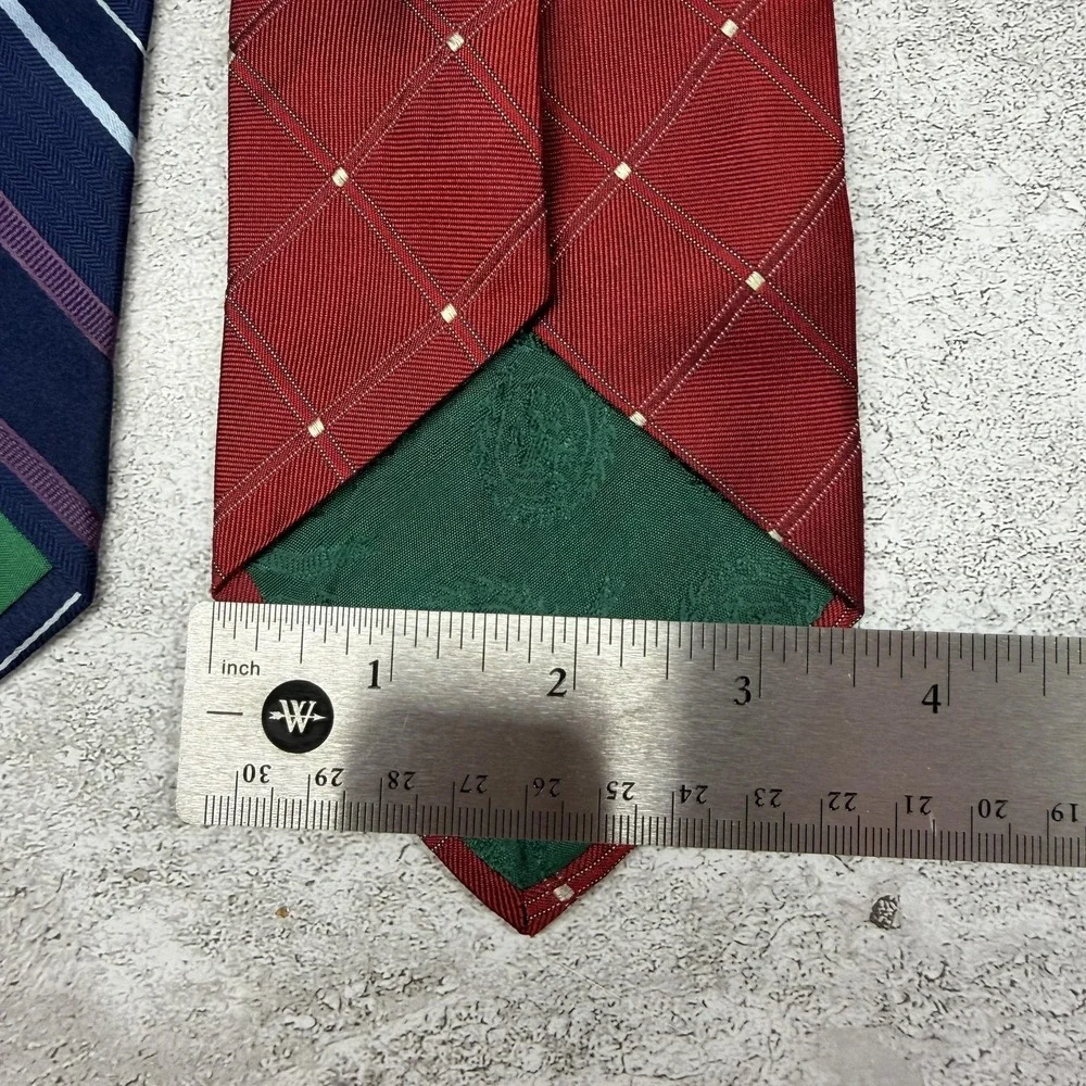 Tommy Hilfiger Silk Tie Set Mens One Size Multicolor Striped Made In USA Necktie